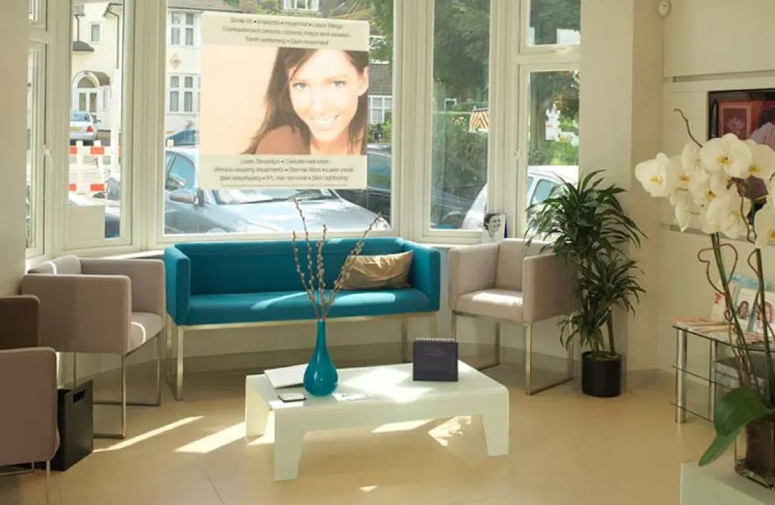 Waiting area at Lotus Dental and Aesthetics Clinic, Golders Green